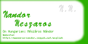 nandor meszaros business card